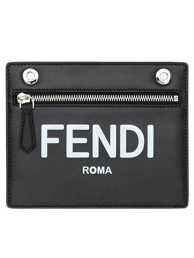 Luxury Fendi Peekaboo Pocket Clutch Bag Black