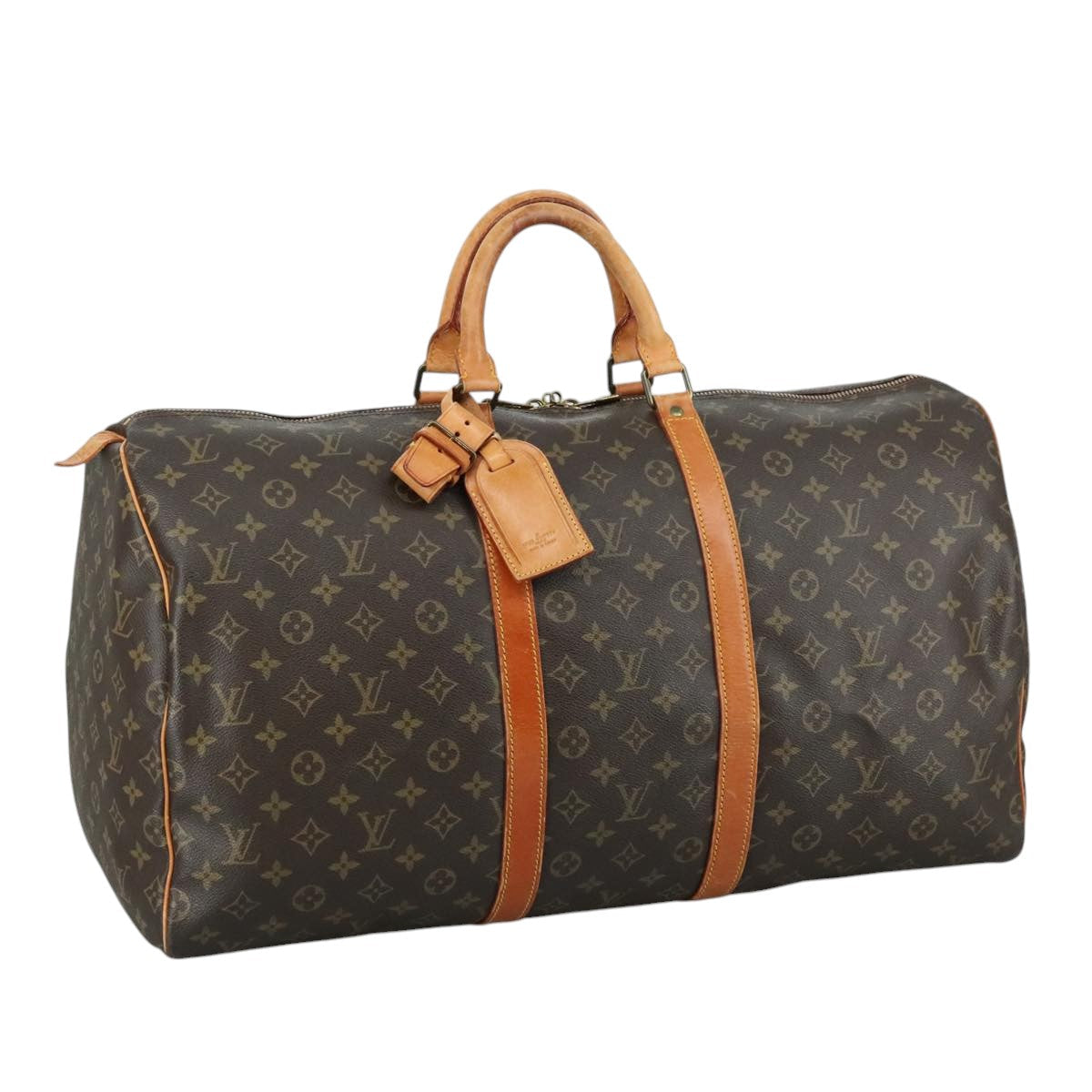 LOUIS VUITTON Monogram Keepall 55 Boston Bag M41424 LV 105403