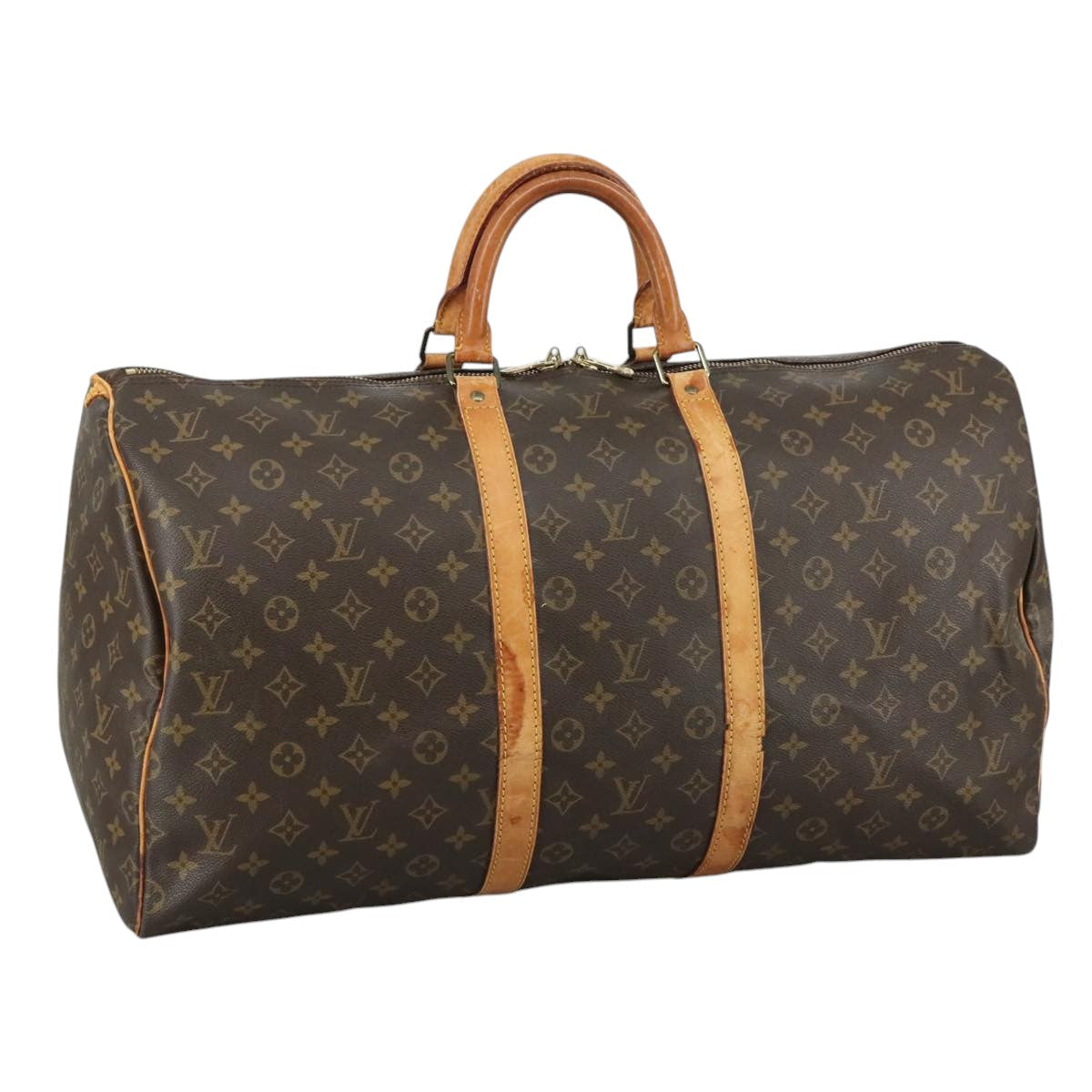 LOUIS VUITTON Monogram Keepall 55 Boston Bag M41424 LV 105404
