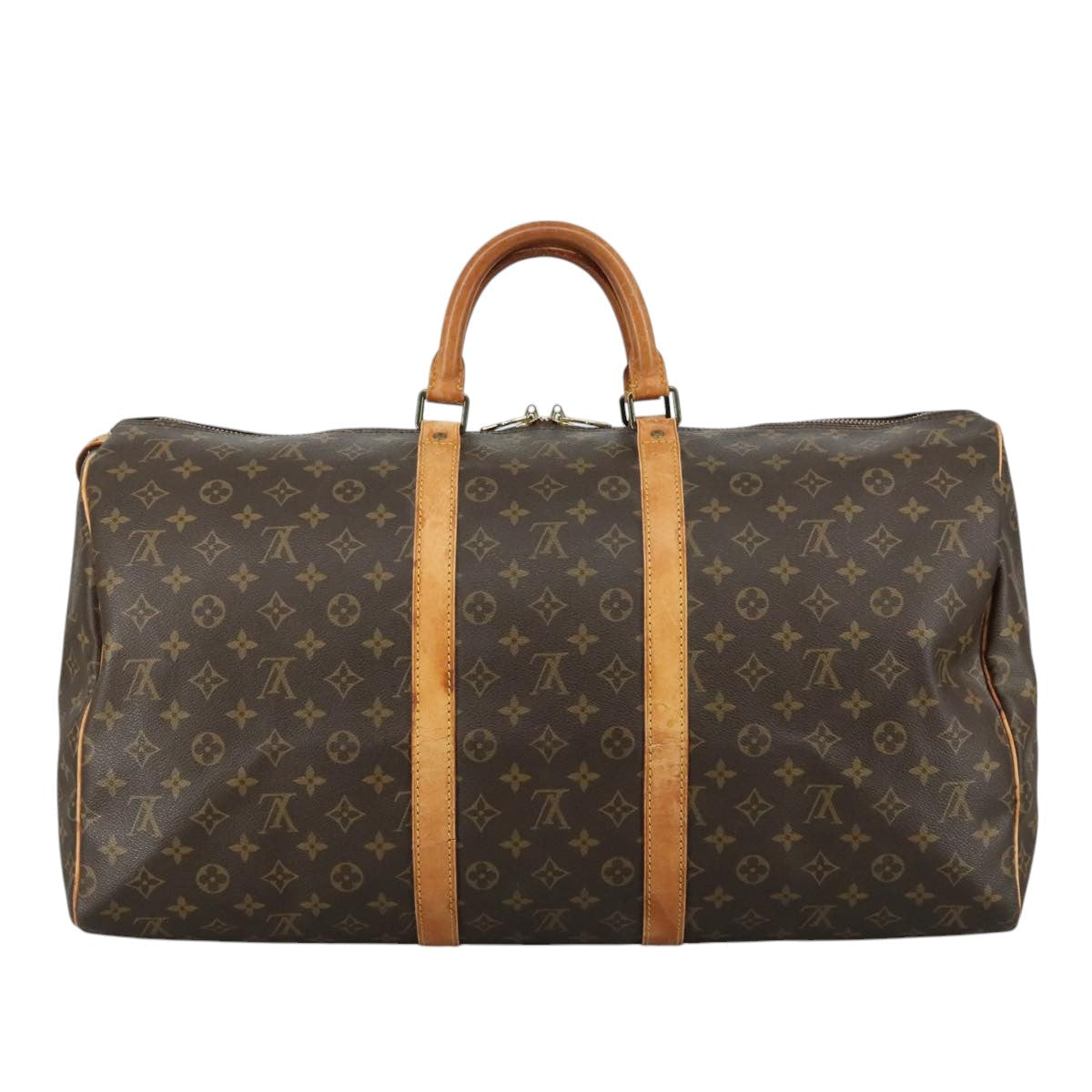 LOUIS VUITTON Monogram Keepall 55 Boston Bag M41424 LV 105404