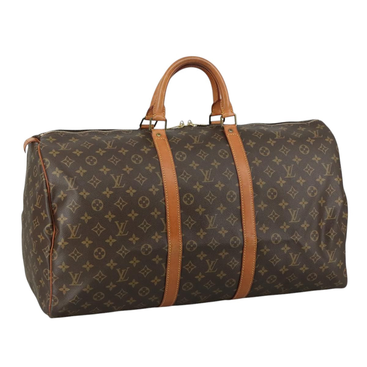 LOUIS VUITTON Monogram Keepall 55 Boston Bag M41424 LV 105406