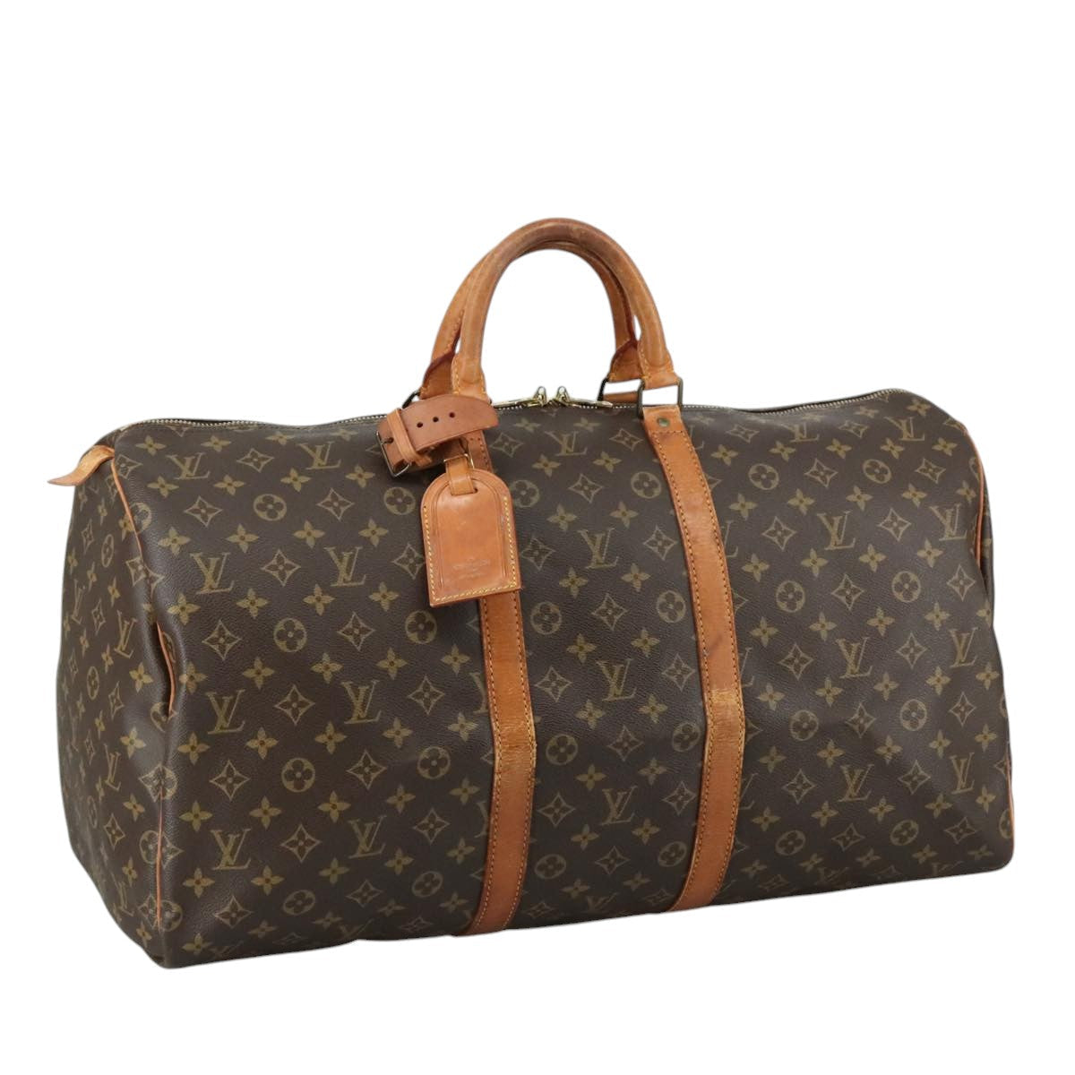 LOUIS VUITTON Monogram Keepall 55 Boston Bag M41424 LV 105407