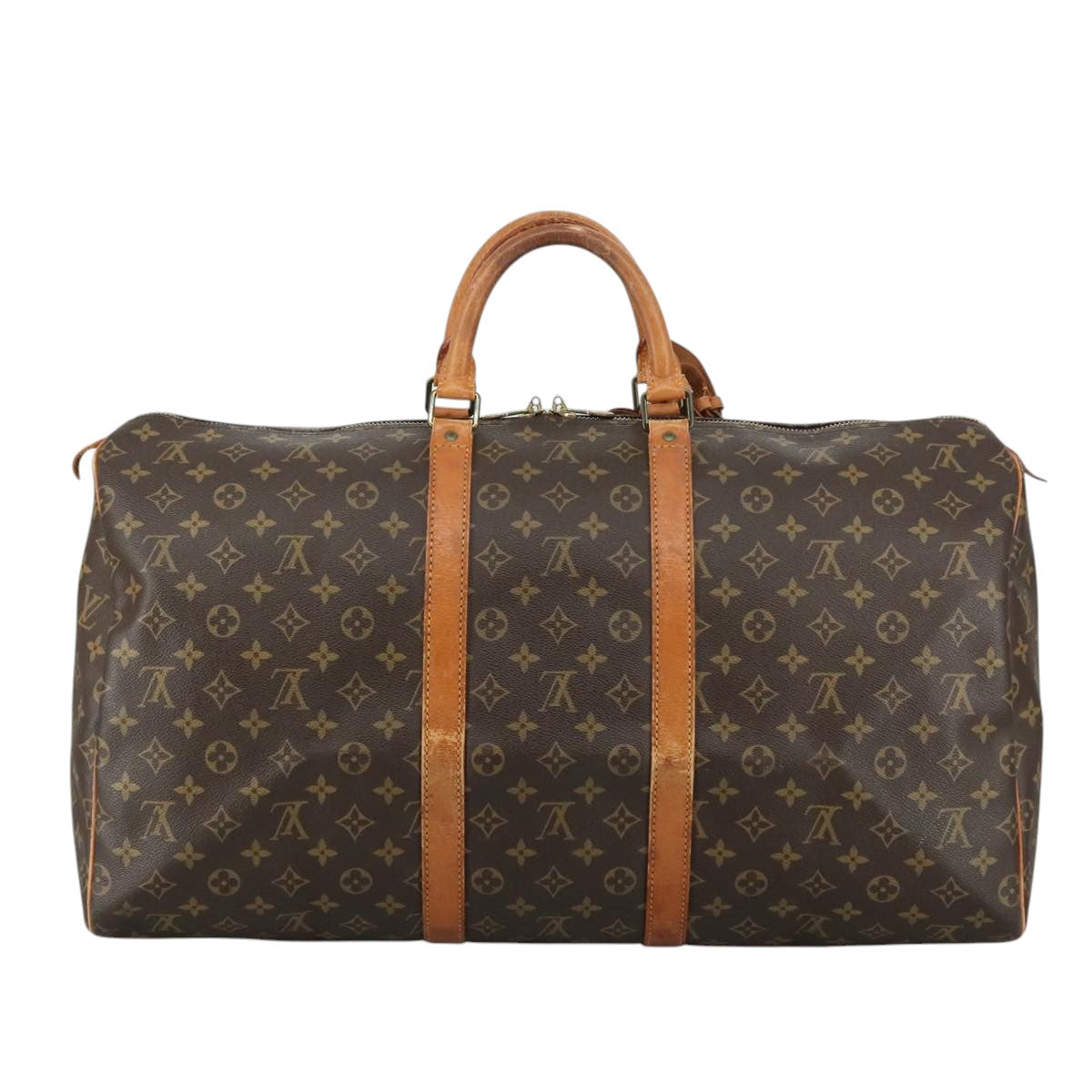 LOUIS VUITTON Monogram Keepall 55 Boston Bag M41424 LV 105407