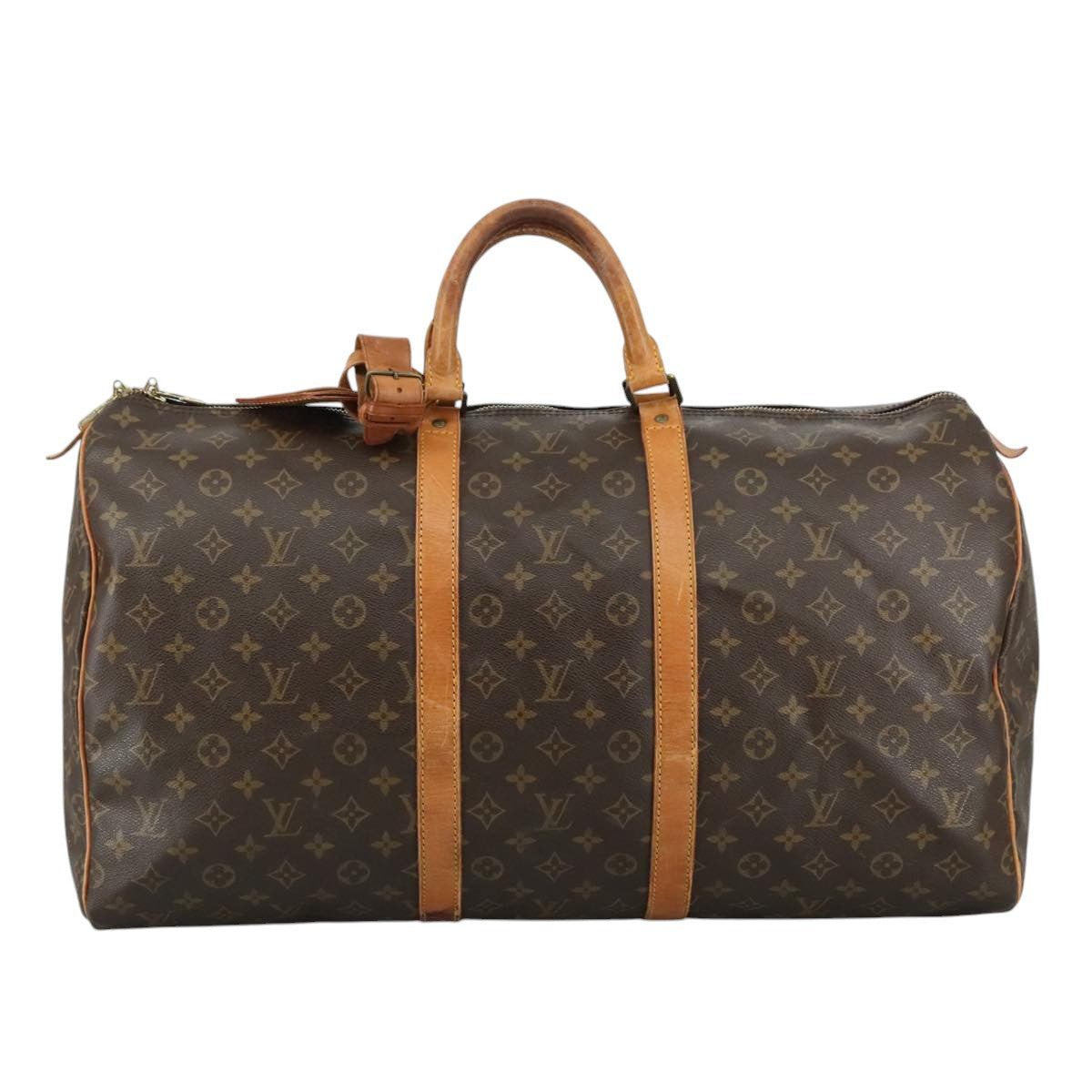 LOUIS VUITTON Monogram Keepall 55 Boston Bag M41424 LV 105410