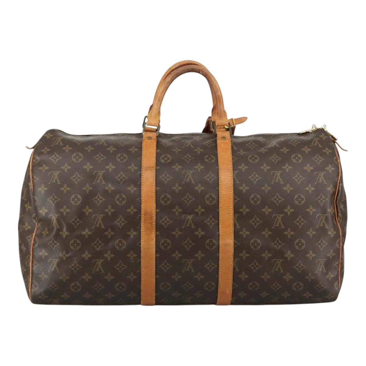 LOUIS VUITTON Monogram Keepall 55 Boston Bag M41424 LV 105410
