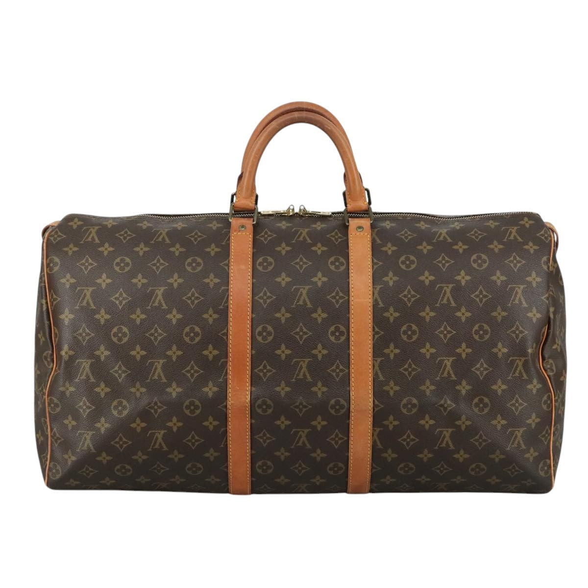 LOUIS VUITTON Monogram Keepall 55 Boston Bag M41424 LV 105412