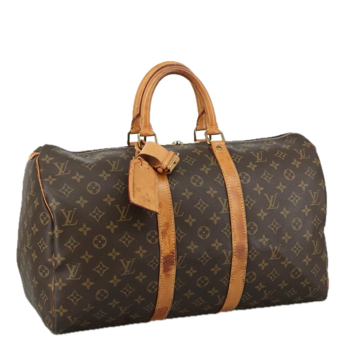 LOUIS VUITTON Monogram Keepall 45 Boston Bag M41428 LV 105415
