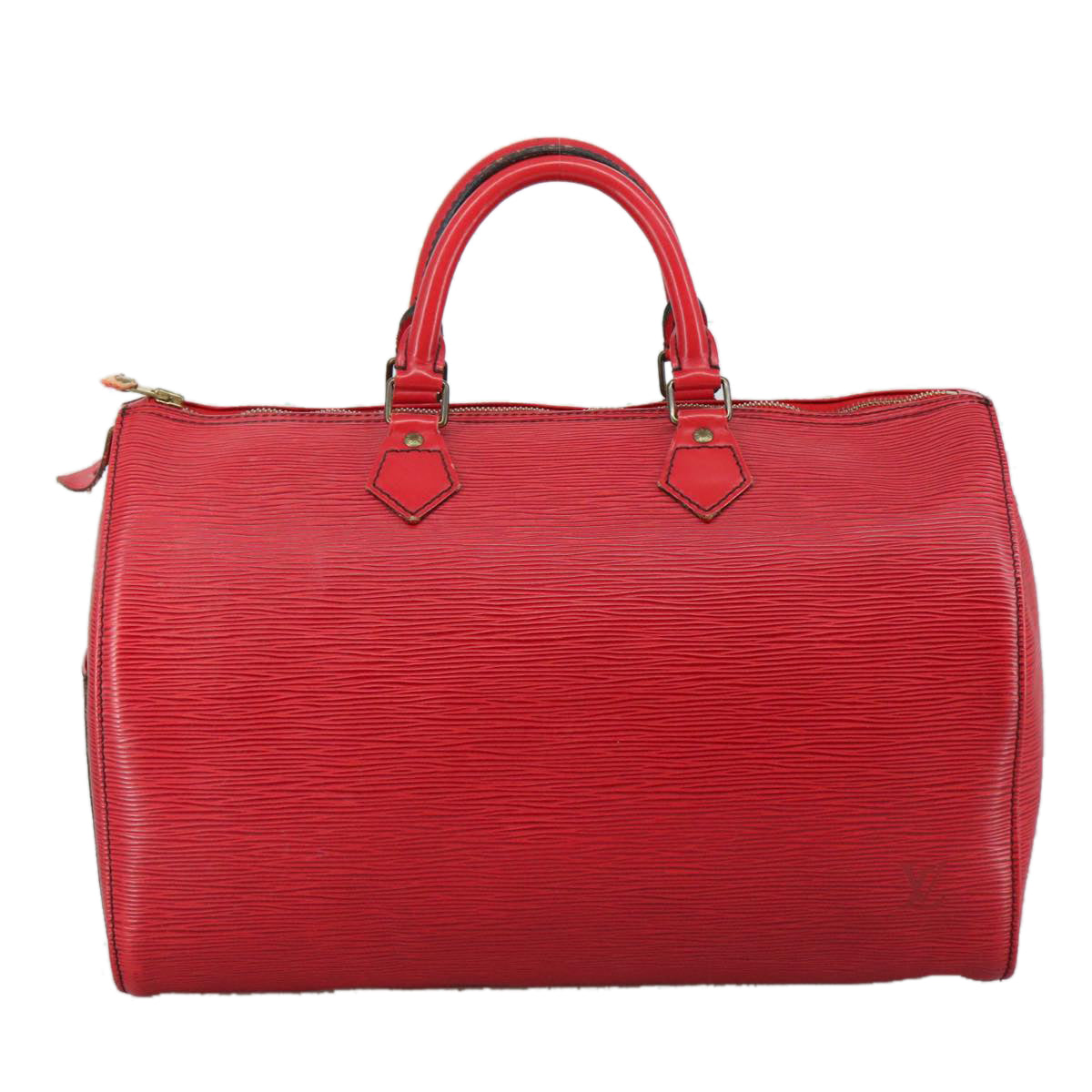 LOUIS VUITTON Epi Speedy 35 Hand Bag Castilian Red M42997 LV 105421