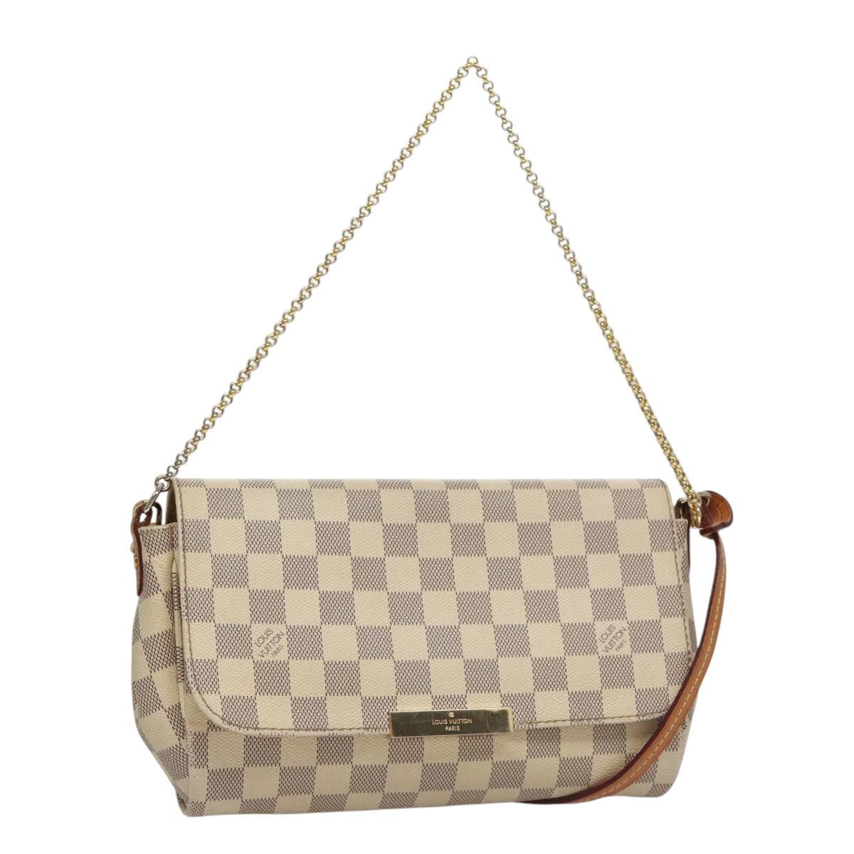 LOUIS VUITTON Damier Azur Favorit MM Shoulder Bag 2way N41275 LV 105428