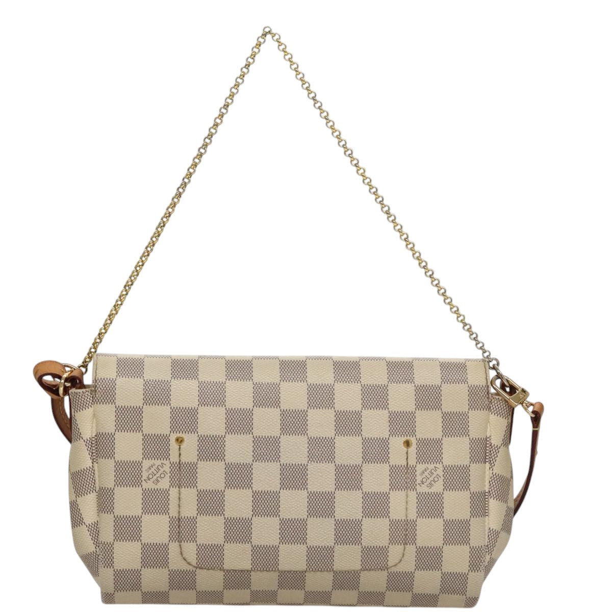 LOUIS VUITTON Damier Azur Favorit MM Shoulder Bag 2way N41275 LV 105428