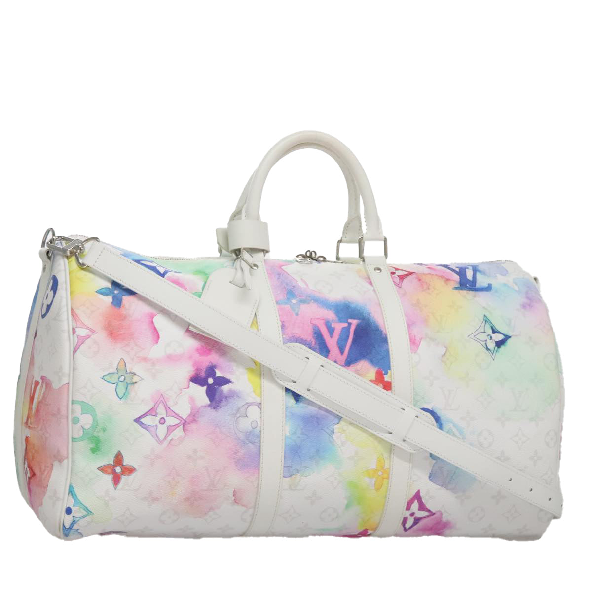 LOUIS VUITTON Watercolor Keepall Bandouliere 50 Bag M45758 LV 105484SA
