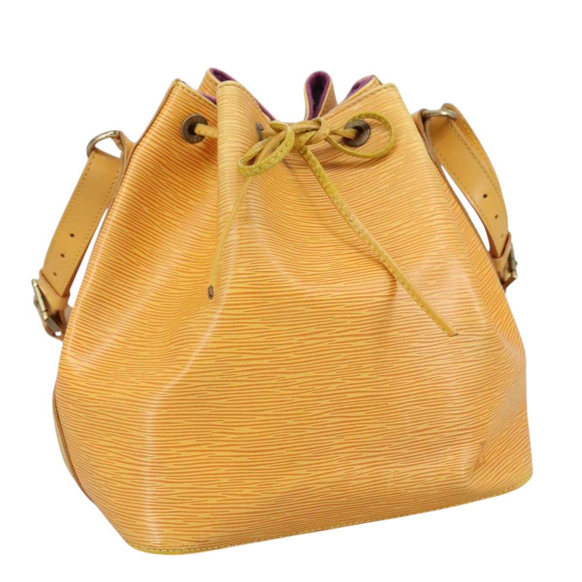 LOUIS VUITTON Epi Petit Noe Shoulder Bag Yellow M44102 LV 105492