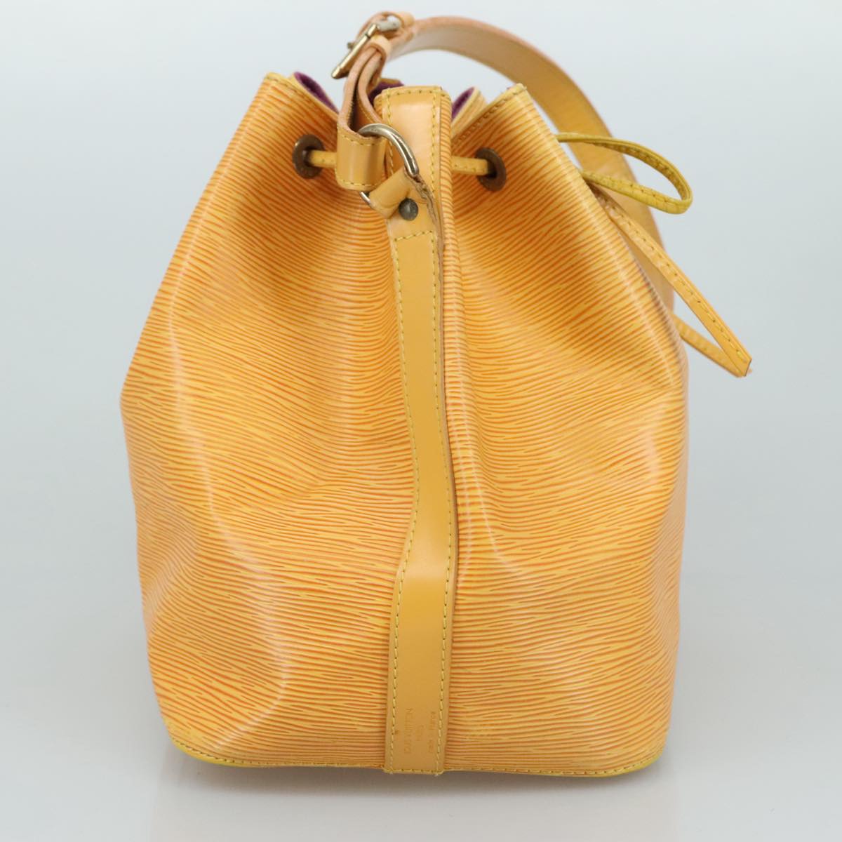 LOUIS VUITTON Epi Petit Noe Shoulder Bag Yellow M44102 LV 105492