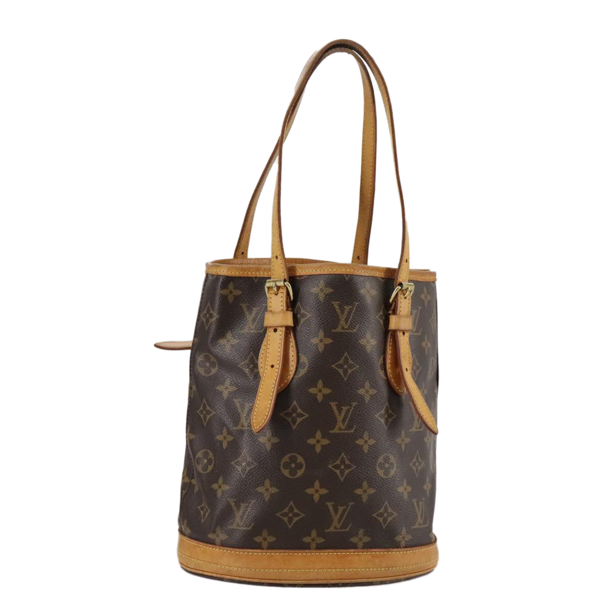 LOUIS VUITTON Monogram Bucket PM Shoulder Bag M42238 LV 105521