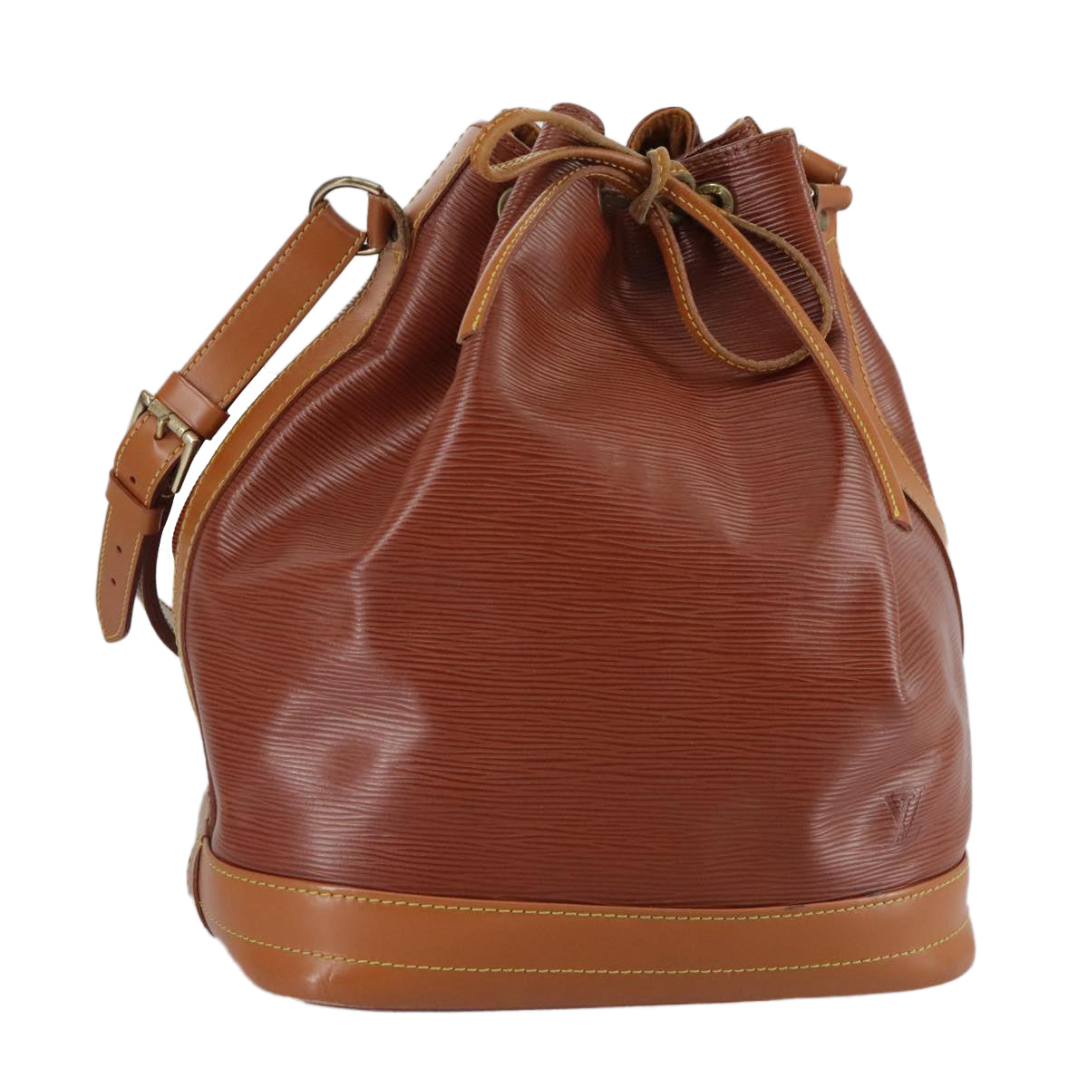 LOUIS VUITTON Epi Noe Shoulder Bag Brown Kenya M44003 LV 105524