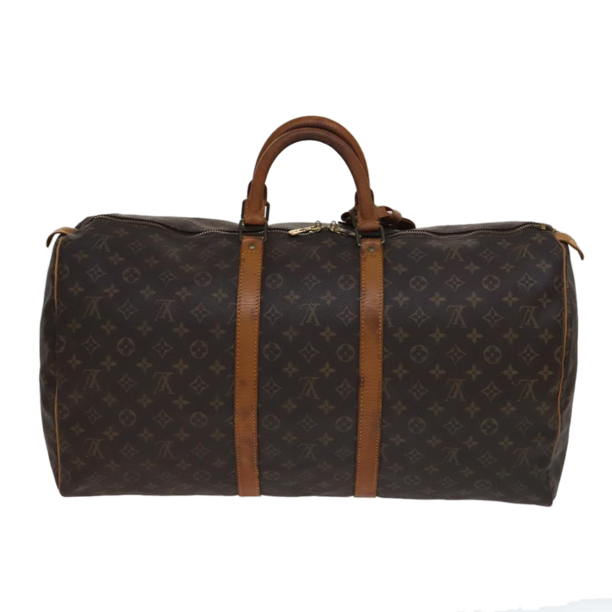 LOUIS VUITTON Monogram Keepall 55 Boston Bag M41424 LV 105543