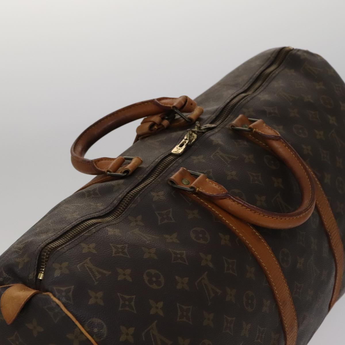 LOUIS VUITTON Monogram Keepall 55 Boston Bag M41424 LV 105543