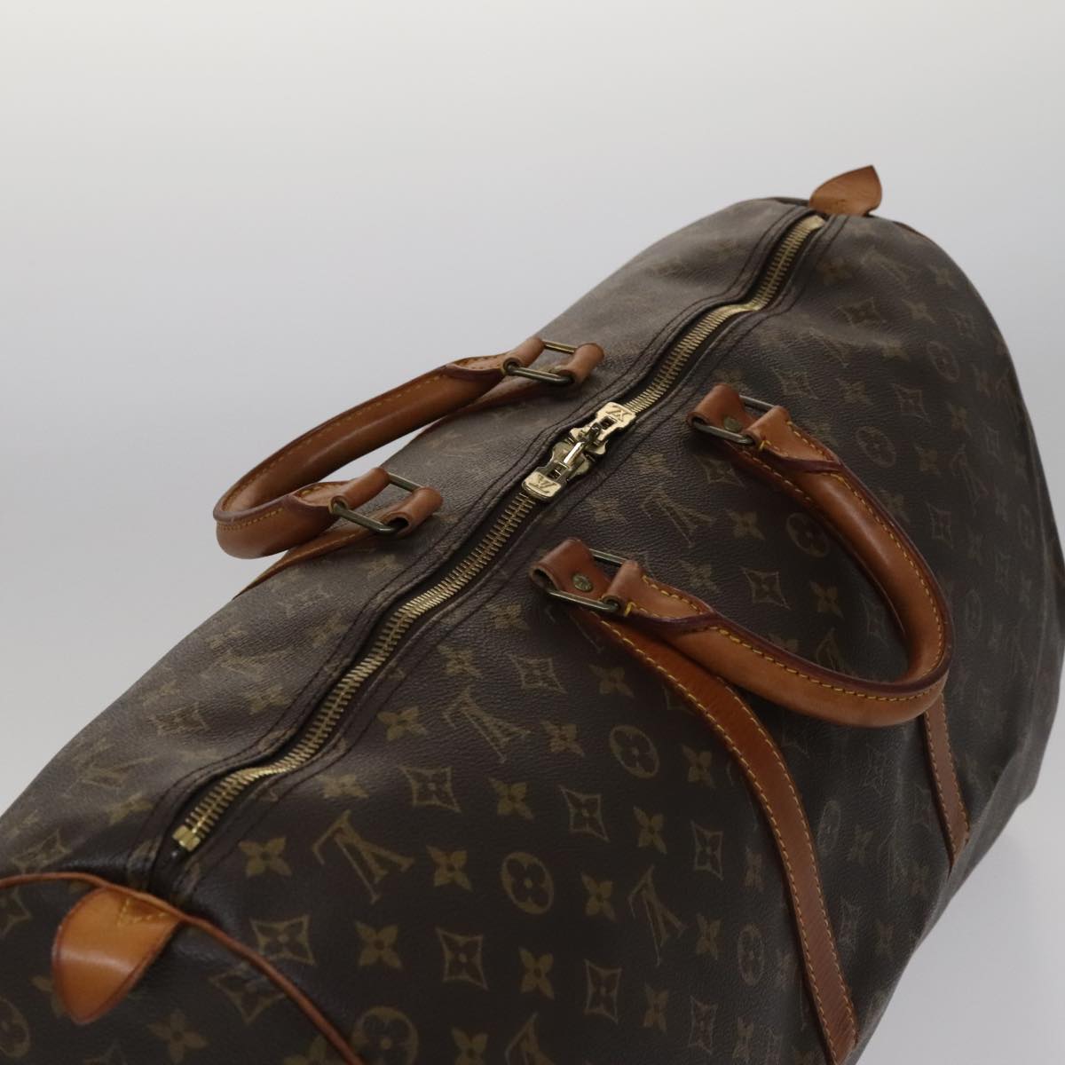 LOUIS VUITTON Monogram Keepall 55 Boston Bag M41424 LV 105595
