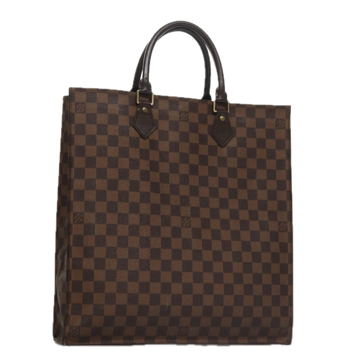 LOUIS VUITTON Damier Ebene Sac Plat Hand Bag N51140 LV 105601