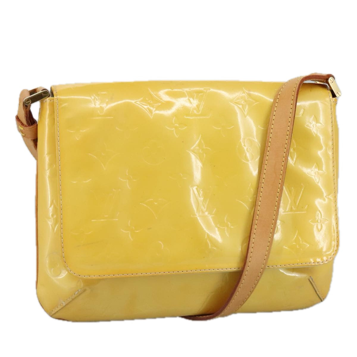 LOUIS VUITTON Monogram Vernis Thompson Street Bag Yellow M91071 LV 105621