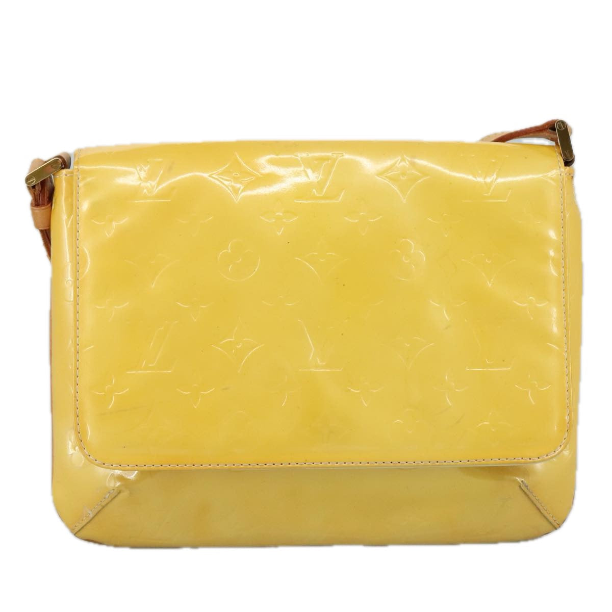 LOUIS VUITTON Monogram Vernis Thompson Street Bag Yellow M91071 LV 105621