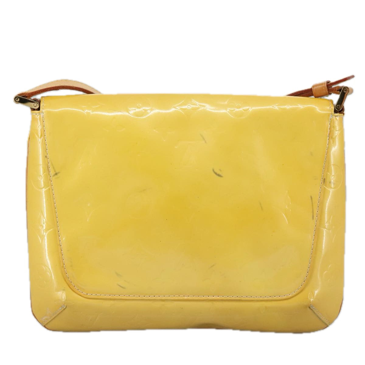 LOUIS VUITTON Monogram Vernis Thompson Street Bag Yellow M91071 LV 105621