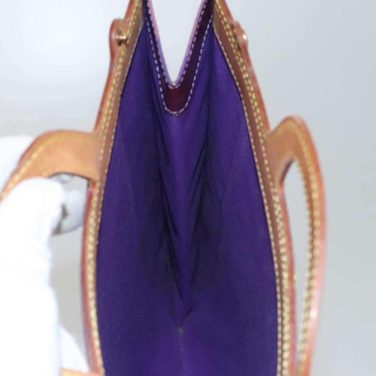 LOUIS VUITTON Monogram Vernis Stanton Tote Bag Purple Viole M91079 105668