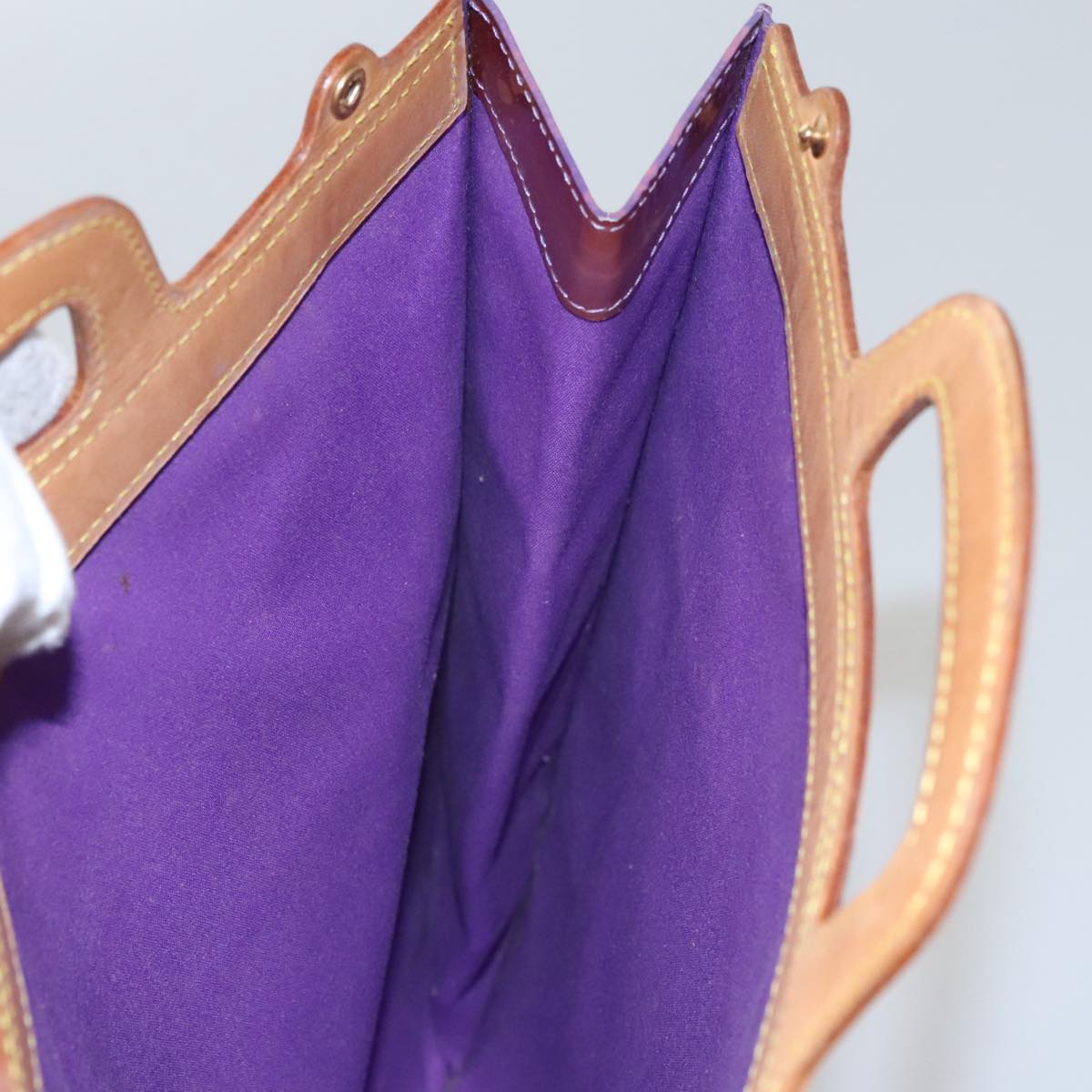 LOUIS VUITTON Monogram Vernis Stanton Tote Bag Purple Viole M91079 105668