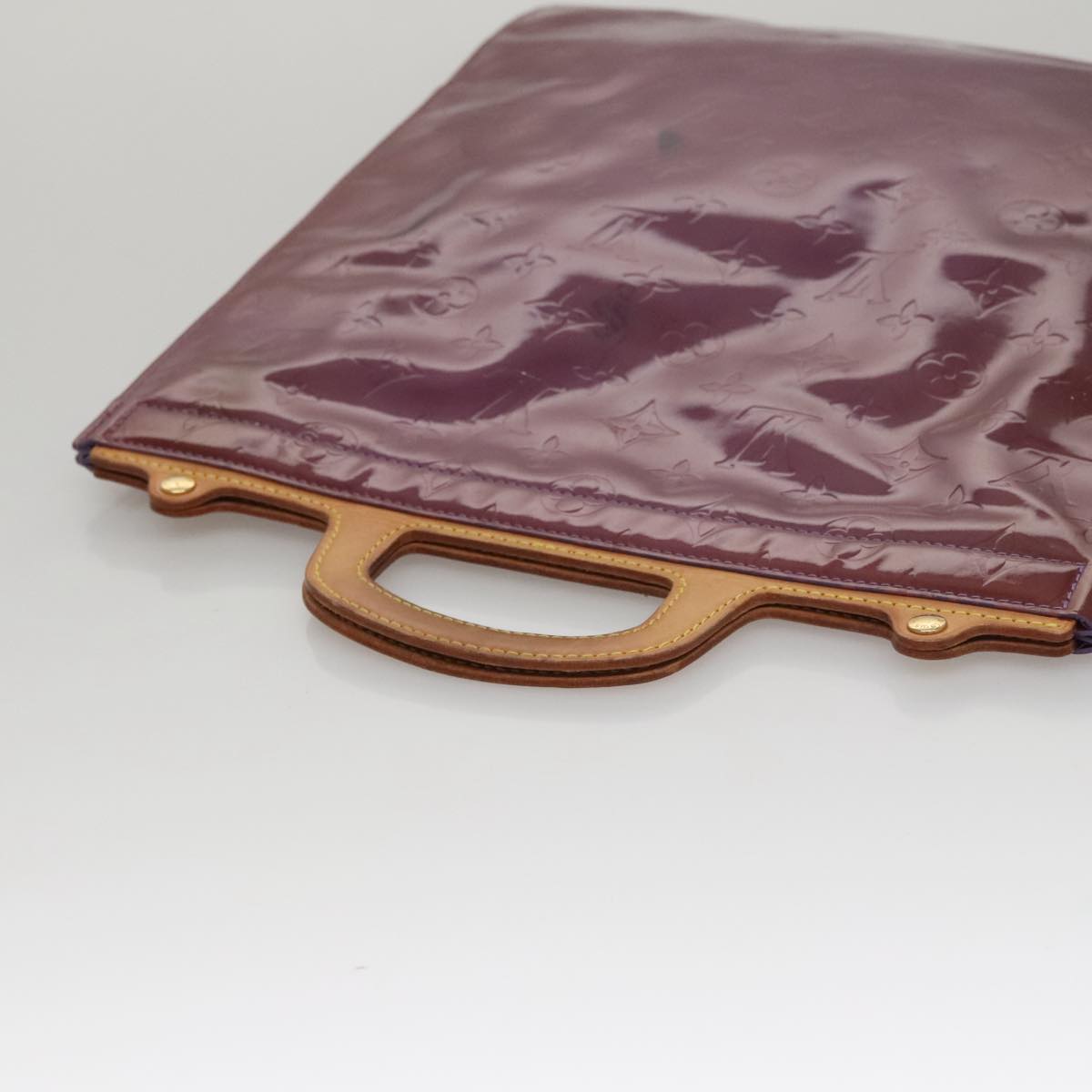 LOUIS VUITTON Monogram Vernis Stanton Tote Bag Purple Viole M91079 105668