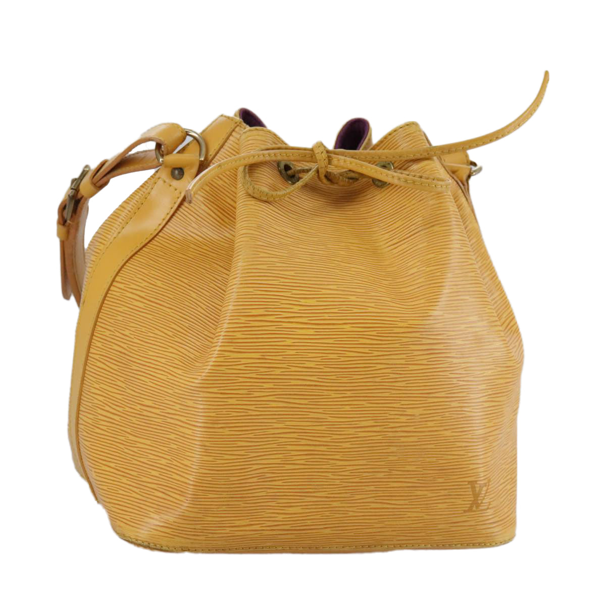 LOUIS VUITTON Epi Petit Noe Shoulder Bag Yellow M44102 LV 105711
