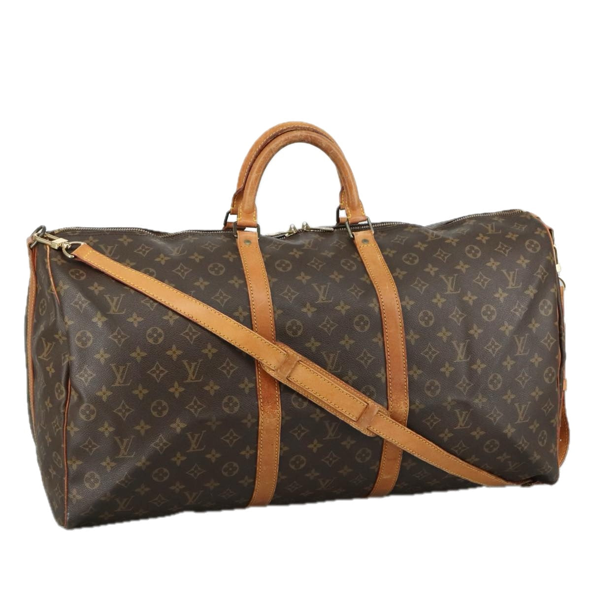 LOUIS VUITTON Monogram Keepall Bandouliere 60 Boston Bag M41412 LV 105725