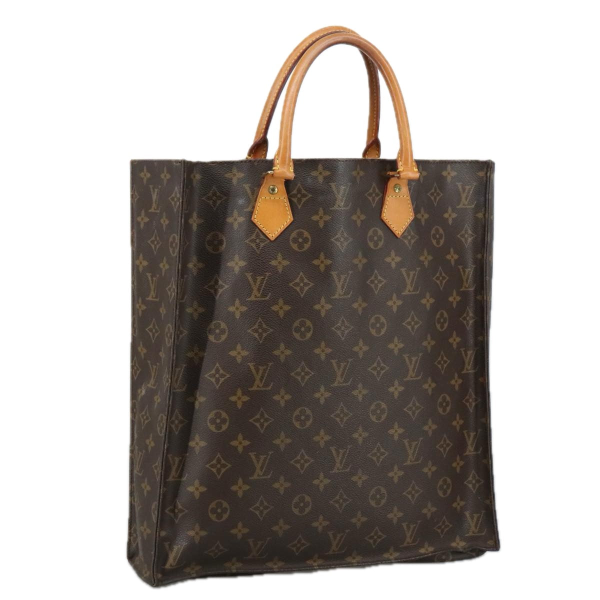 LOUIS VUITTON Monogram Sac Plat Hand Bag M51140 LV 105727