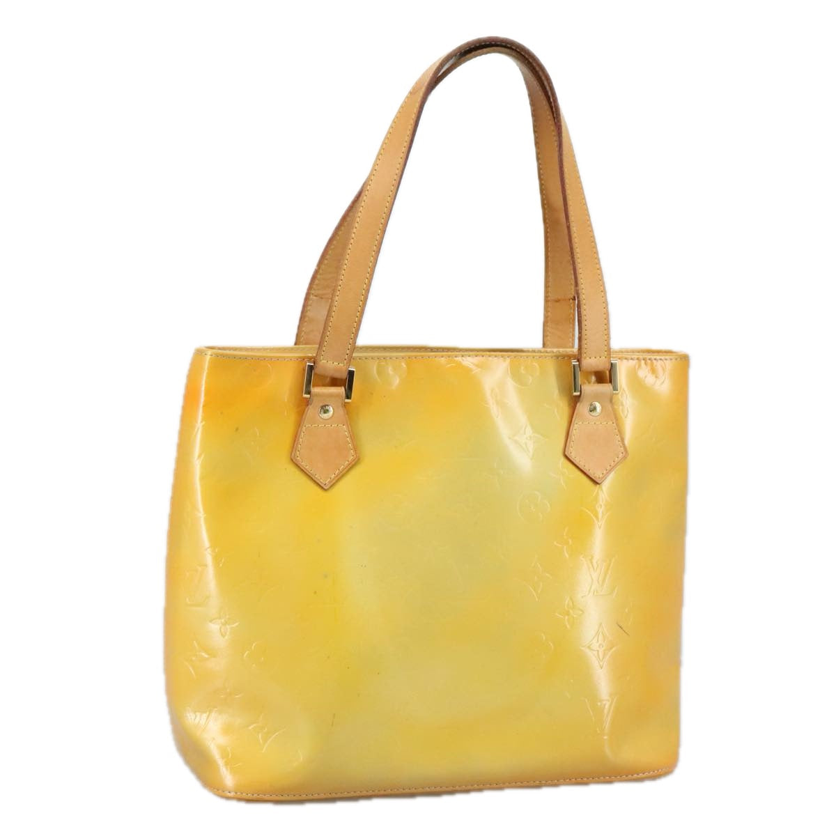 LOUIS VUITTON Monogram Vernis Houston Hand Bag Gris M91053 LV 105729