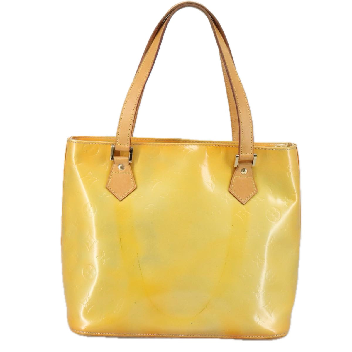 LOUIS VUITTON Monogram Vernis Houston Hand Bag Gris M91053 LV 105729
