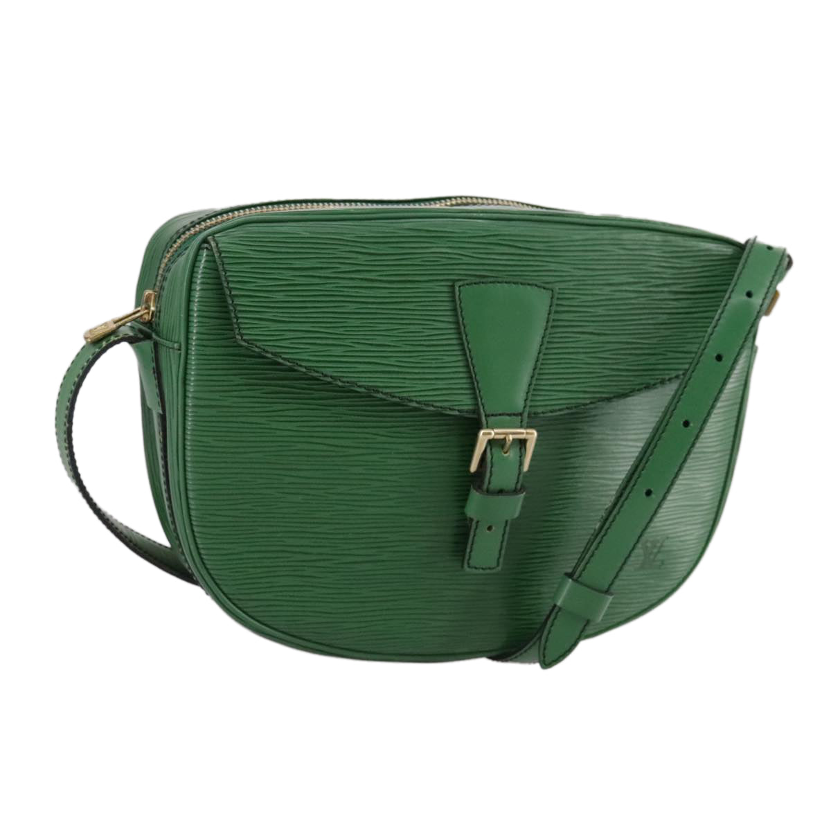 LOUIS VUITTON Epi Jeune Fille MM Shoulder Bag Green M52154 LV 105765