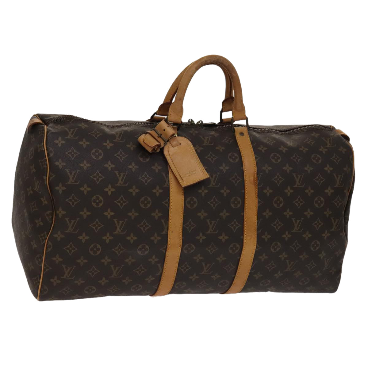 LOUIS VUITTON Monogram Keepall 55 Boston Bag M41424 LV 105767
