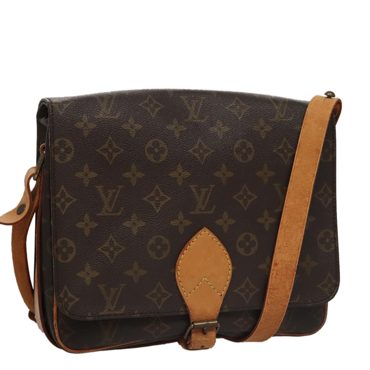 LOUIS VUITTON Monogram Cartouchiere GM Shoulder Bag M51252 LV 105789