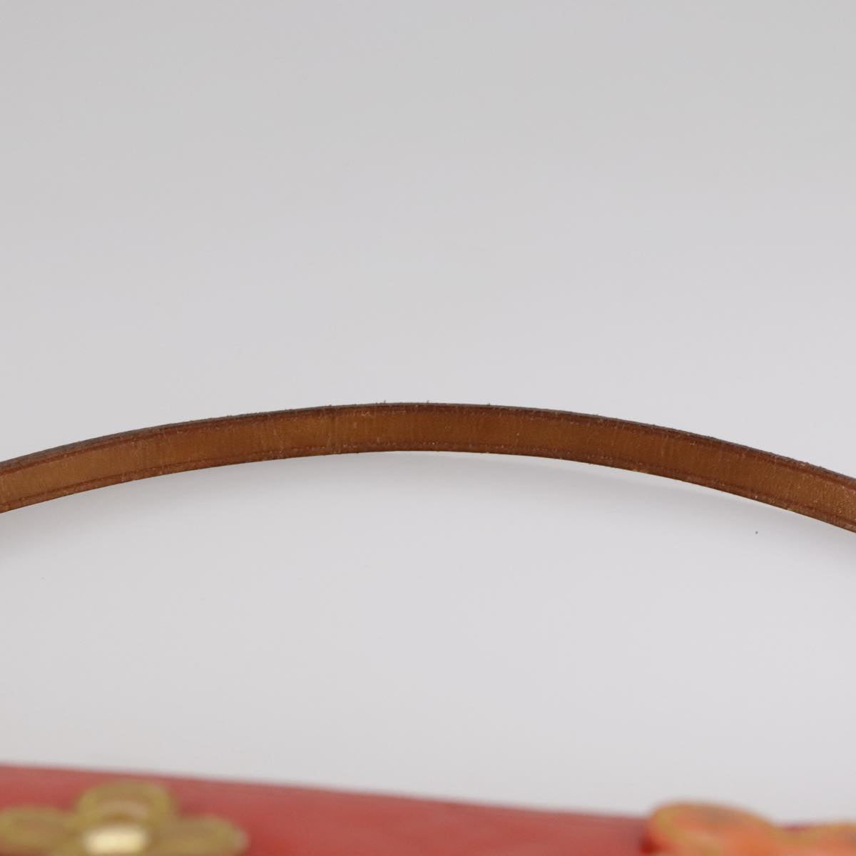 LOUIS VUITTON Monogram Vernis Flower Lexington Pouch Orange M92247 105791