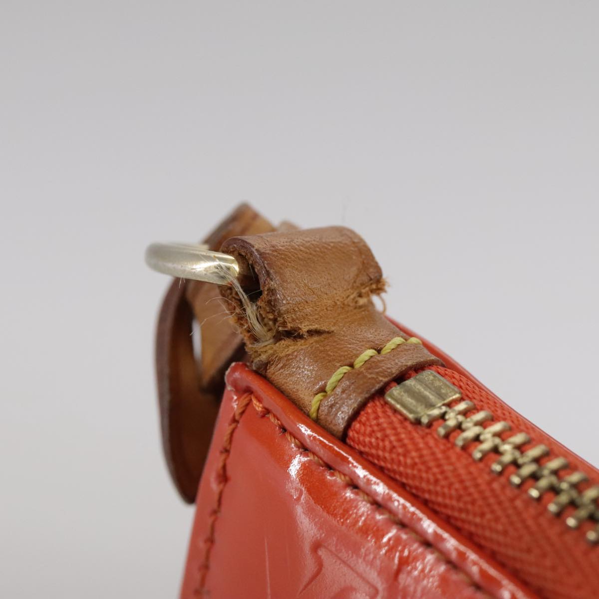 LOUIS VUITTON Monogram Vernis Flower Lexington Pouch Orange M92247 105791