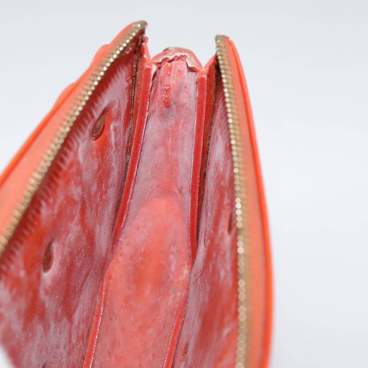 LOUIS VUITTON Monogram Vernis Flower Lexington Pouch Orange M92247 105791