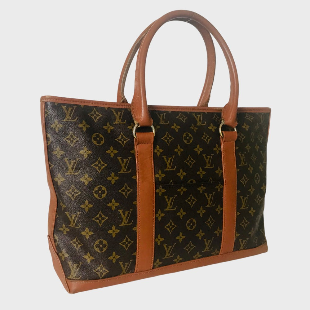 LOUIS VUITTON Tote Bag M42425 Monogram canvas Brown Sac Weekend PM