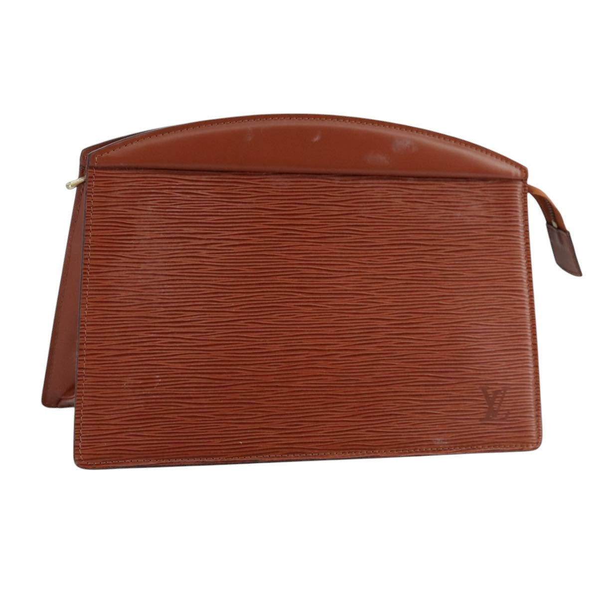 LOUIS VUITTON Epi Trousse Crete Pouch Brown M48403 LV 105806