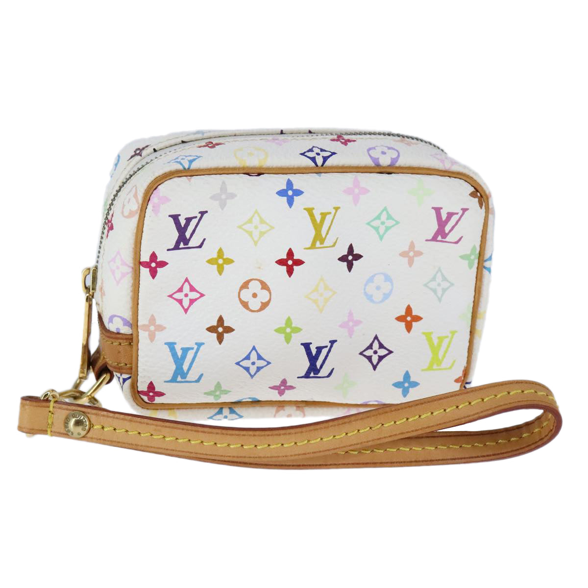 LOUIS VUITTON Monogram Multicolor Trousse Wapity Pouch White M58033 105856
