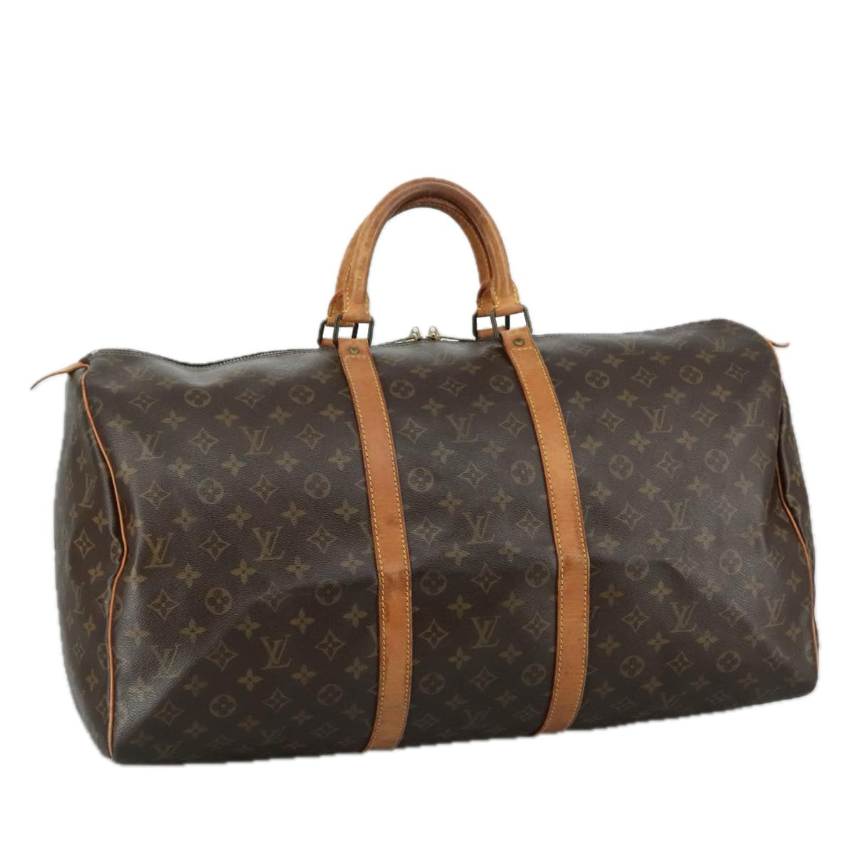 LOUIS VUITTON Monogram Keepall 55 Boston Bag M41424 LV 105900