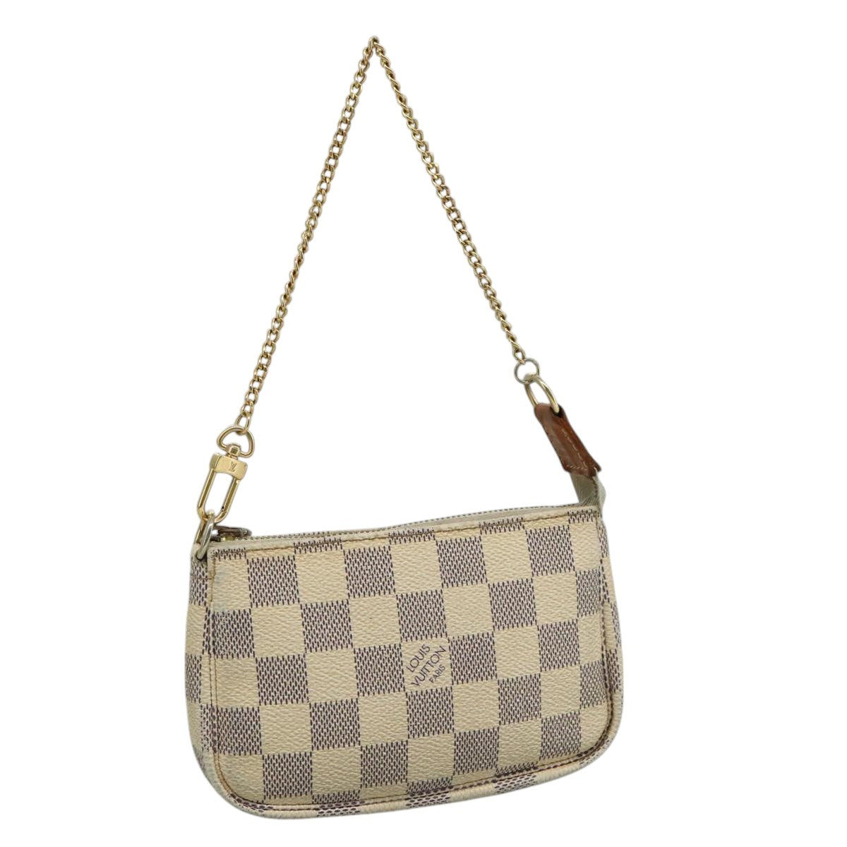 LOUIS VUITTON Damier Azur Mini Pochette Accessoires Pouch N63005 LV 105954