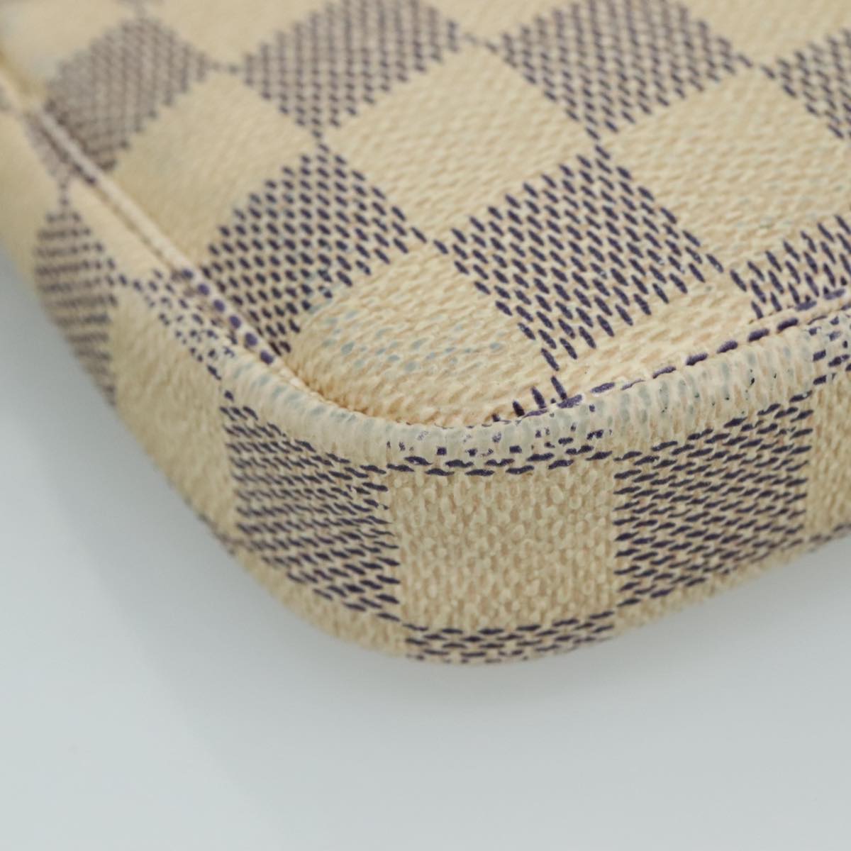 LOUIS VUITTON Damier Azur Mini Pochette Accessoires Pouch N63005 LV 105954