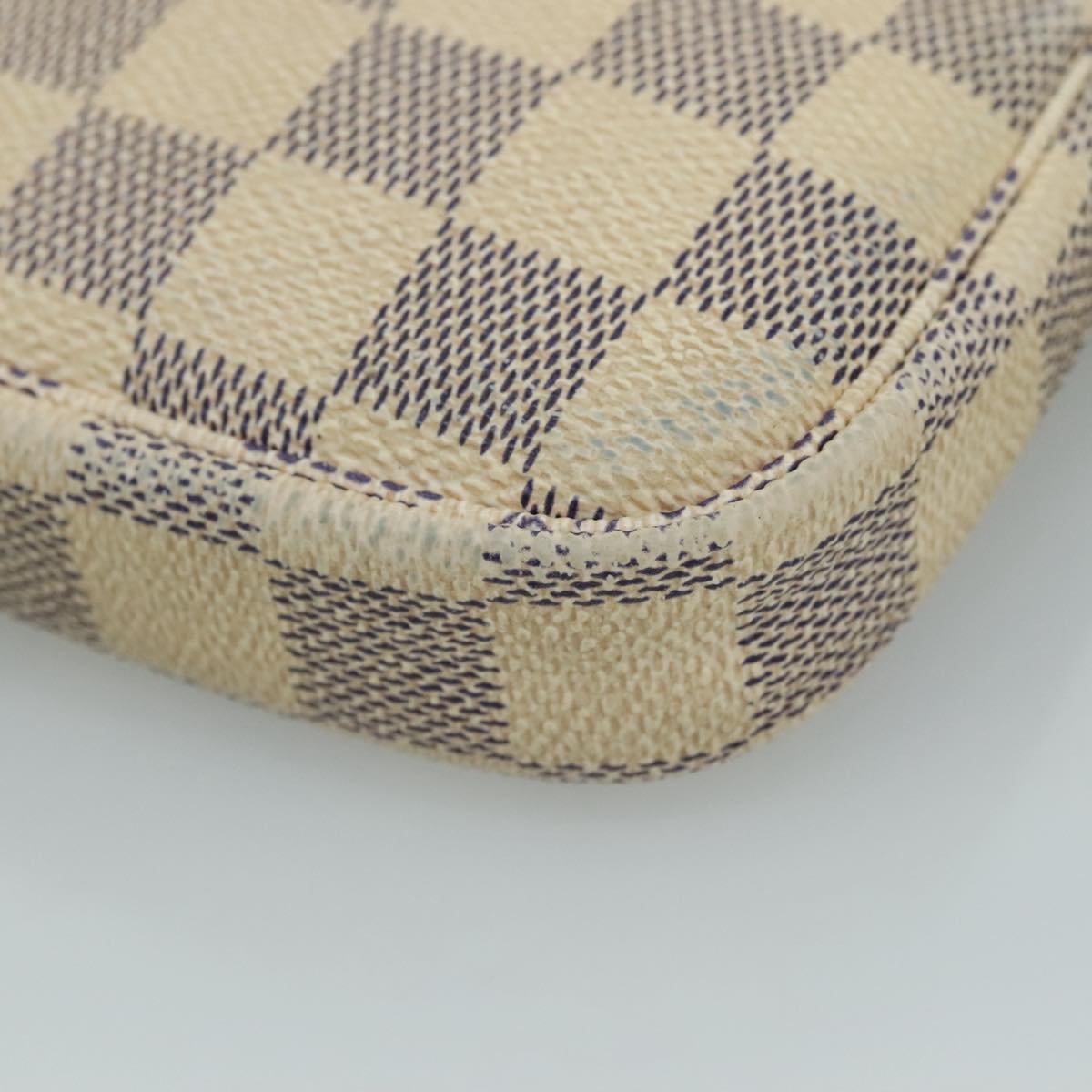 LOUIS VUITTON Damier Azur Mini Pochette Accessoires Pouch N63005 LV 105954
