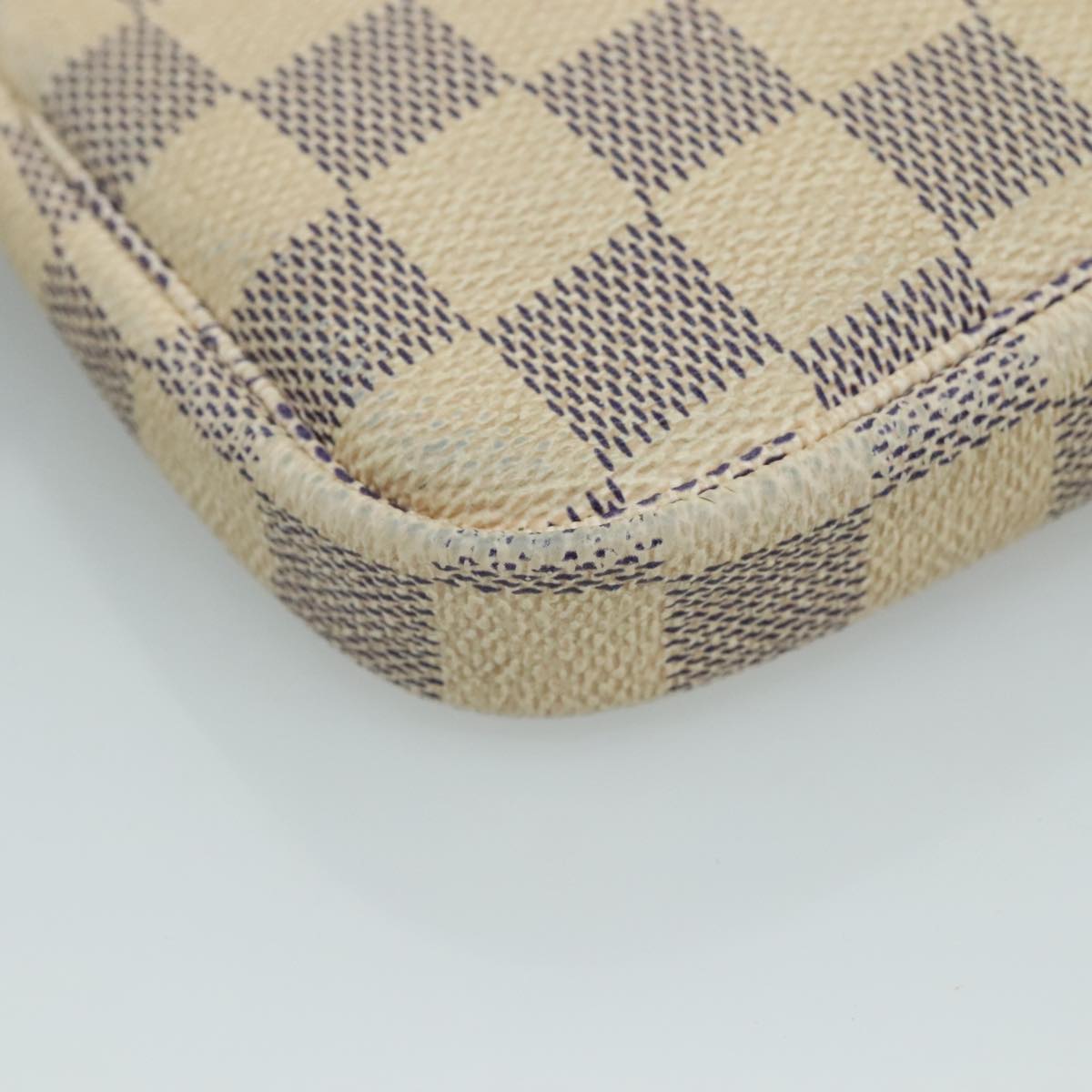 LOUIS VUITTON Damier Azur Mini Pochette Accessoires Pouch N63005 LV 105954