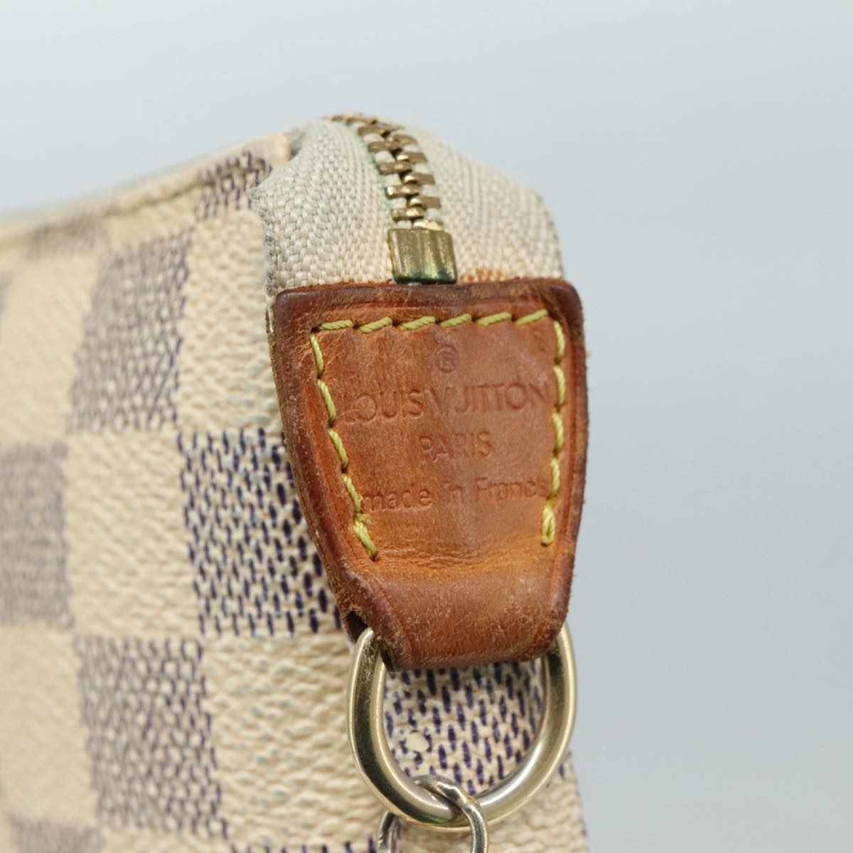 LOUIS VUITTON Damier Azur Mini Pochette Accessoires Pouch N63005 LV 105954