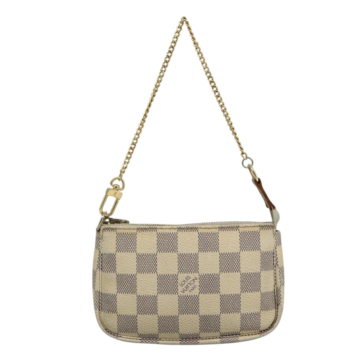 LOUIS VUITTON Damier Azur Mini Pochette Accessoires Pouch N63005 LV 105954